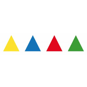 Gomet triangular 3 tamaos APLI 4 colores C/200h  00702