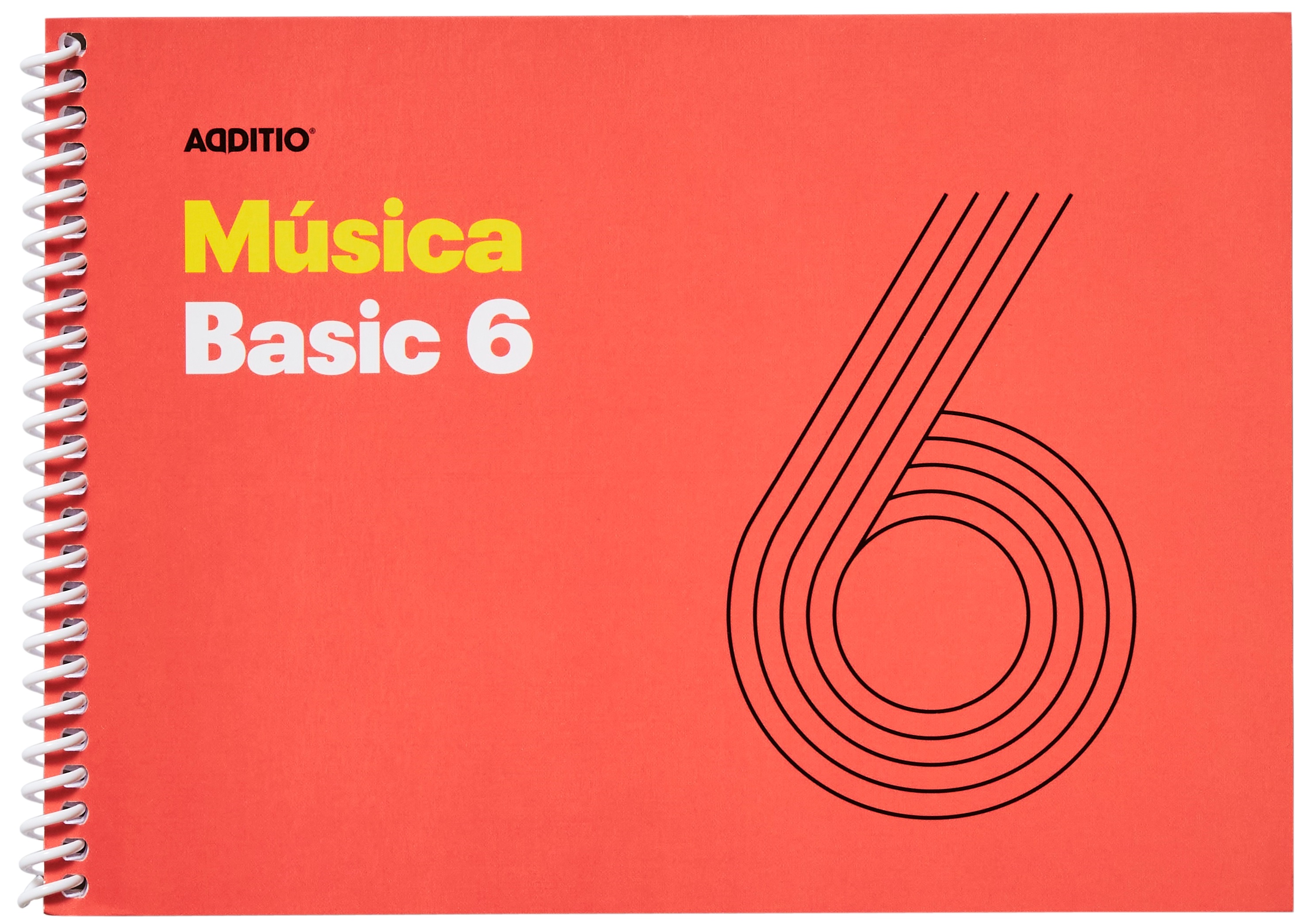 Bloc msica ADDITIO Basic 6 pentagramas A5 apaisado M06